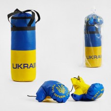 Детский боксерский набор TK Group Full contact Боксерская груша Большая Украина подвесная с перчатками 850189