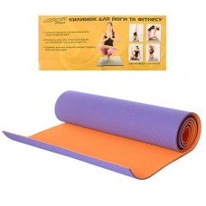 Коврик для йоги фитнеса спорта Feel Fit Profi 183х61 см 6 мм розовый MS 0613-1-VO
