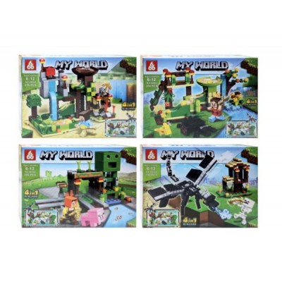 Конструктор Minecraft 204+ деталей, 4в1 (66068)