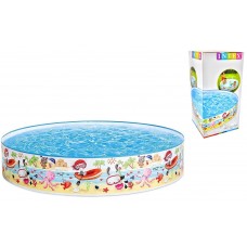 Intex Бассейн 56451 NP "Веселый пляж" (6) размером 152х25см, объем: 370л, вес: 1,4кг, от 3-х лет 