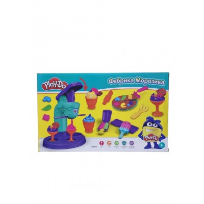 Пластилин Мороженое 5 цветов, аппарат-пресс, формочки