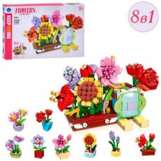 Конструктор BB051 цветы в горшке, 8в1, 752дет,