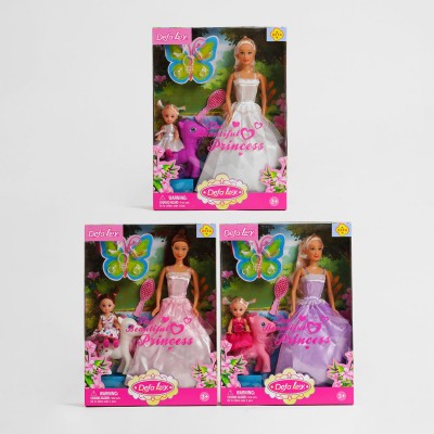 Кукла "Defa" 8077 (36) 3 вида, пупсик, пони, аксессуары, в коробке 