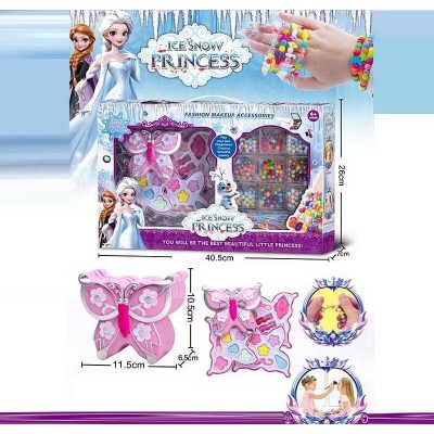 Косметика QBQ 180-2 (36) 3 уровня косметики, бусины, тени, помады и блеск, в коробке