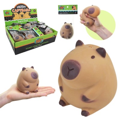  TL-7605  Антистресс YabbaDabba арт. TL-7605 (144шт) Капибара 8см в сетке 10,5*7*19см 12шт в дисплей боксе 30,5*24*8,5см/цена за шт/