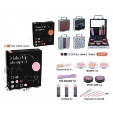 Косметика FT 2015 C (60) 16 элементов, кейс, 3 палетки румян, 2 - теней для век, 3 помады, пилочки для ногтей, зеркальце, в коробке 