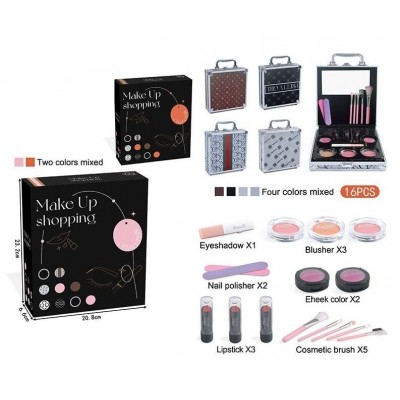 Косметика FT 2015 C (60) 16 елементів, кейс, 3 палетки рум'ян, 2 - тіней для повік, 3 помади, пилочки для нігтів, дзеркальце, в коробці