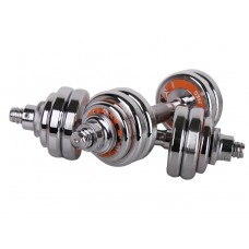 Гантели наборные хромированные 2 шт по 7.5 кг (15 кг) 
