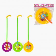 Каталка-колесо 059 Е (288/2) 3 цвета, в пакете 