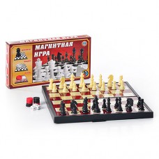 Дорожный набор игр магнитный 3 в 1 шахматы, шашки и нарды, 9831 S