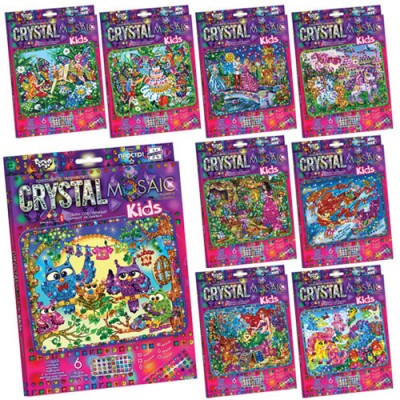 Набор креативного творчества хрустальная мозаика crystal mosaic kids danko toys 